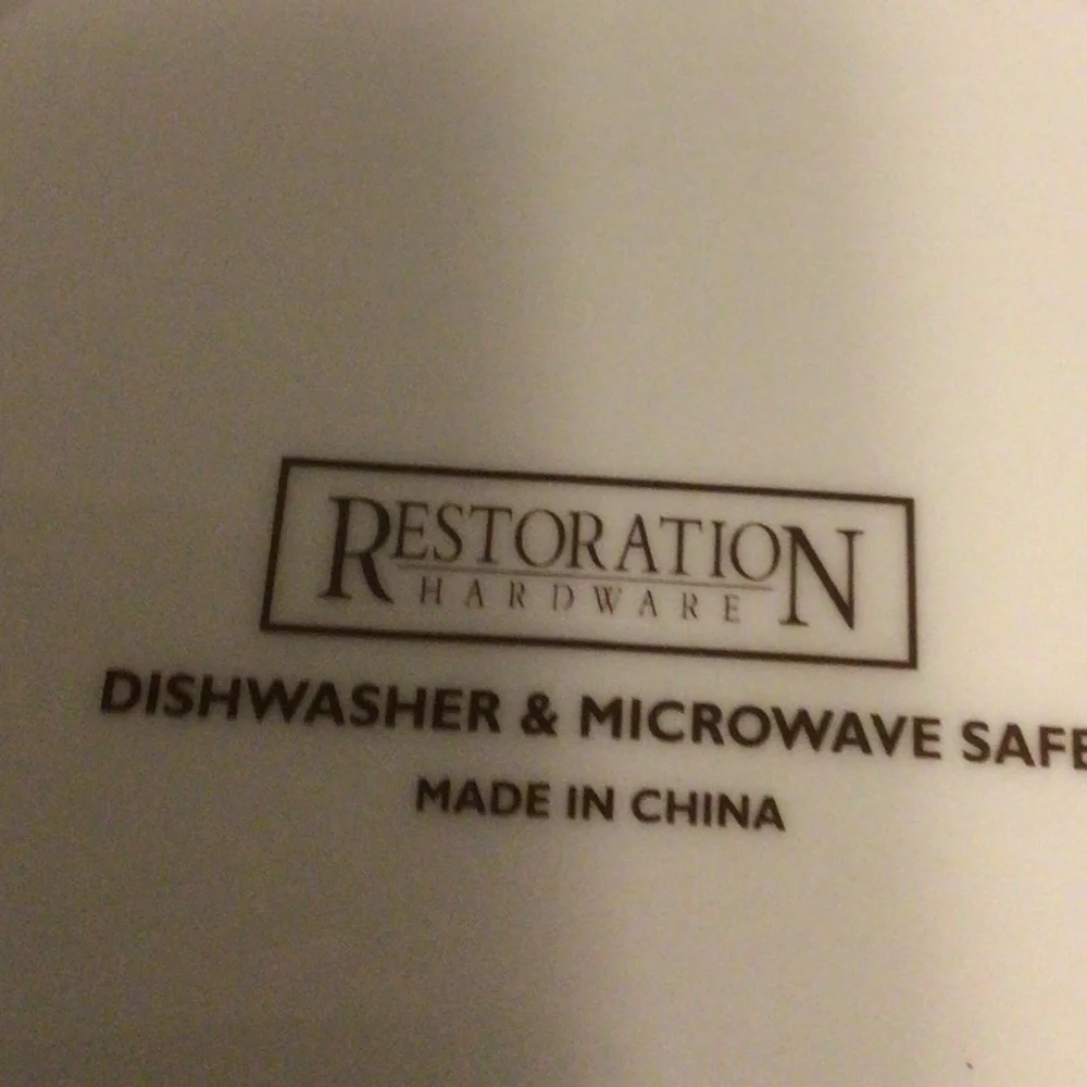 RESTORATION HARDWARE SET OF 4 CHEESE SIDE PLATES STILL IN THE BOX